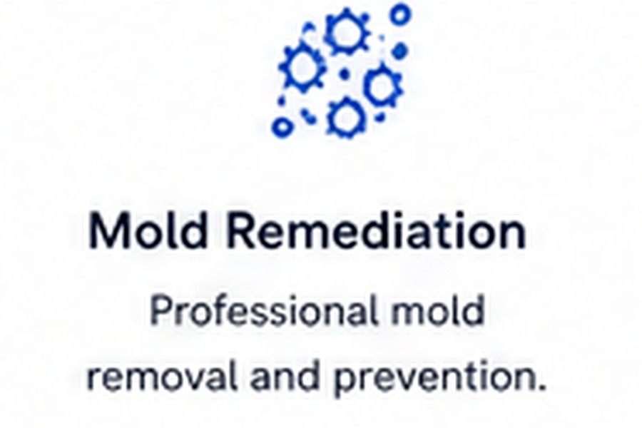 Mold remediation technician working